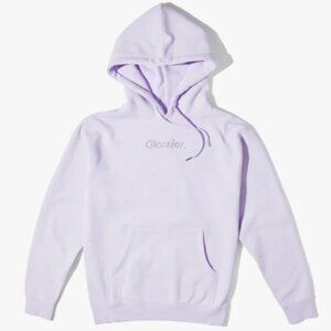 Limited Edition Glossier Hoodie Oversized Fit Lavender Cotton Fleece Sweatshirt